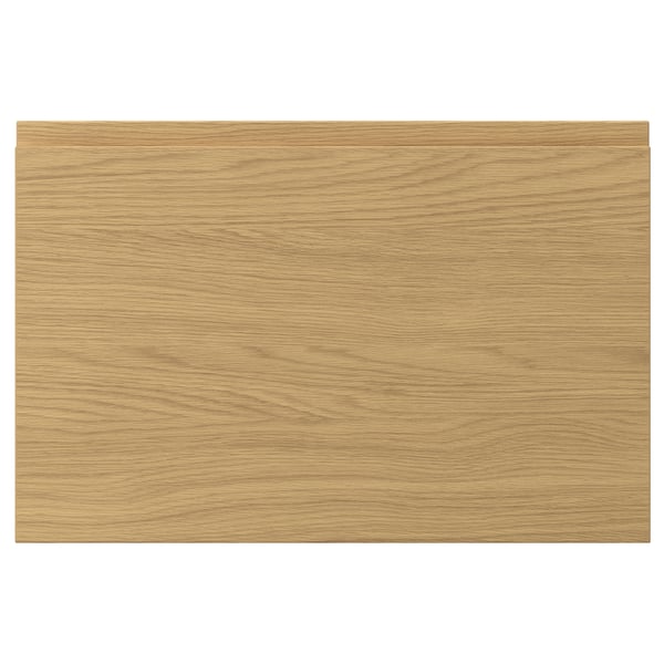 VOXTORP oak-expression door, smooth surface, rectangular shape, integrated handles
