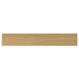 VOXTORP oak wood panel, sleek and modern, integrated handles, smooth finish, warm tones.