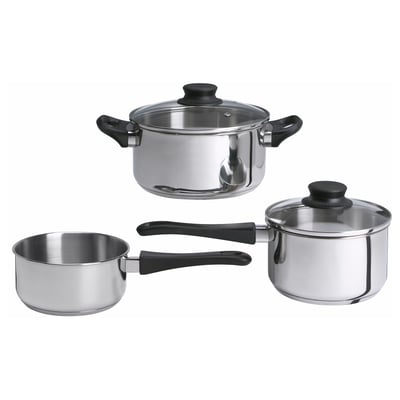 ANNONS Set 5 unit peralatan memasak, kaca/keluli tahan karat
