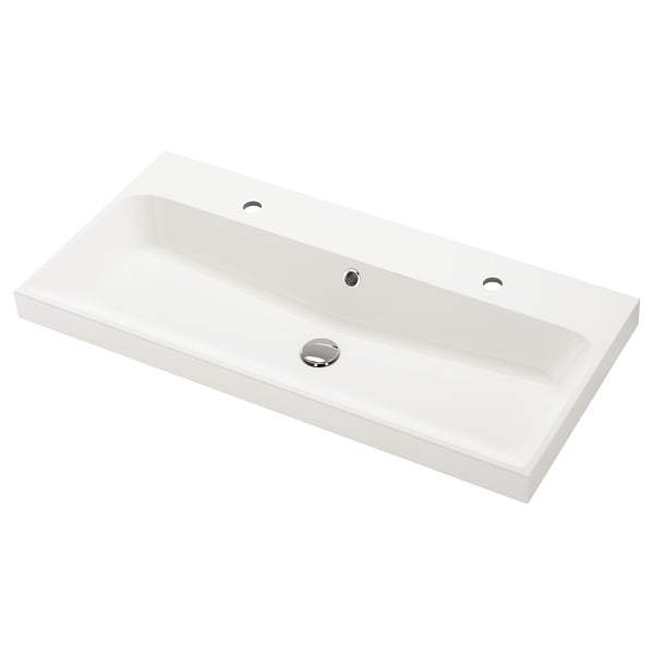 BACKSJÖN Sink, putih, 100x48 cm