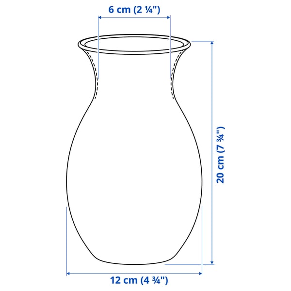 BERGKÖRSBÄR Vas, kaca/hijau, 20 cm