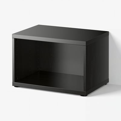 BESTÅ Rangka, hitam coklat, 60x40x38 cm
