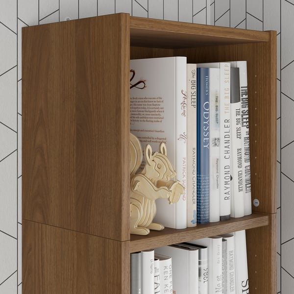 BILLY Unit menambah ketinggian, coklat kesan kayu walnut, 40x28x35 cm
