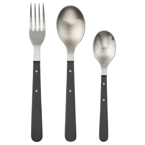 DOFTSKÖLD Set 18 unit kutleri, hitam