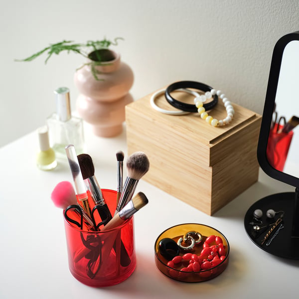 DVÄRGHÖK Lilin wangi dalam kaca berpenutup