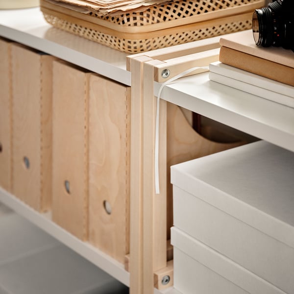 EKENABBEN Unit para-para terbuka, aspen/putih, 70x34x86 cm