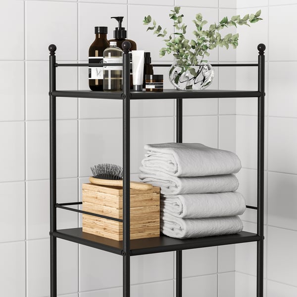 FRÖSJÖN Unit para-para, hitam, 40x96 cm