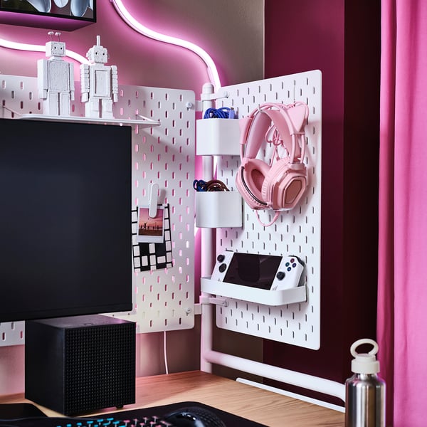 FRÖSKELÅS Meja permainan, putih, 144x71 cm