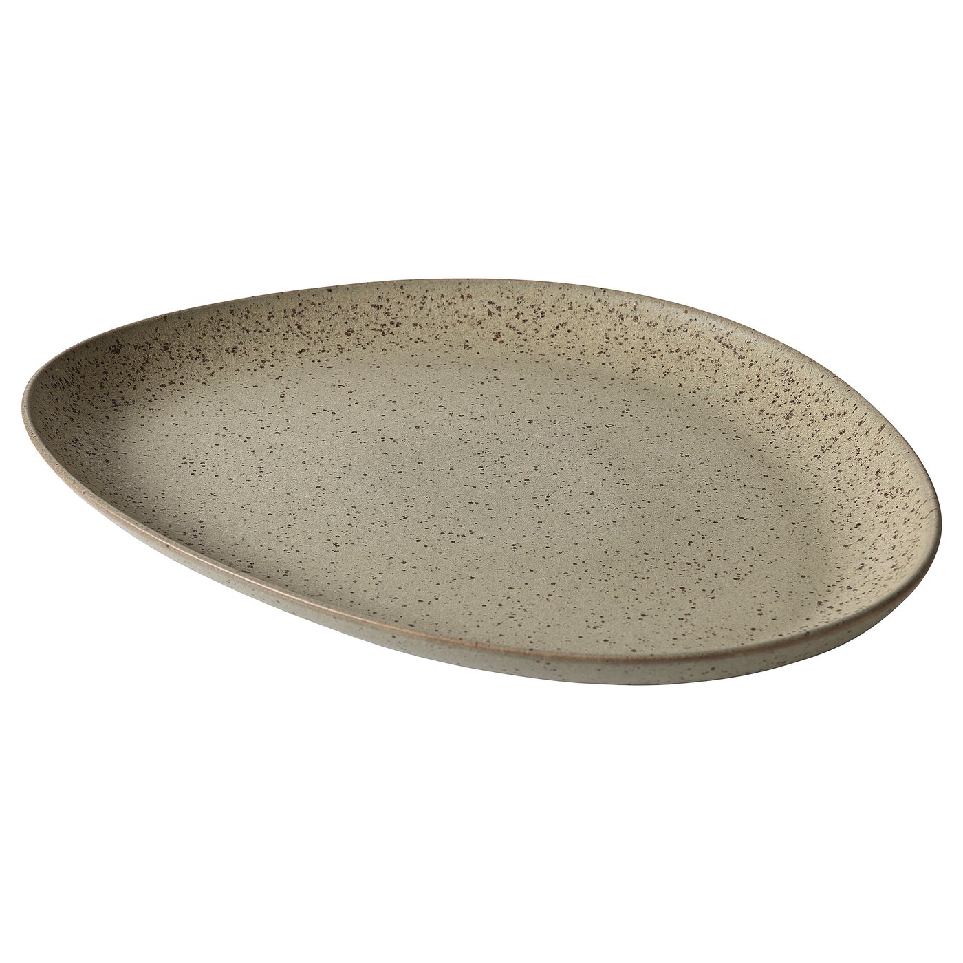 GRÅRÄV Pinggan hidang, hijau-kelabu, 38 cm