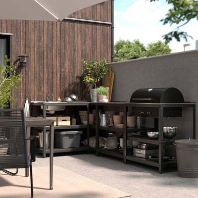GRILLSKÄR Unit sink dapur/bbq arang, luar