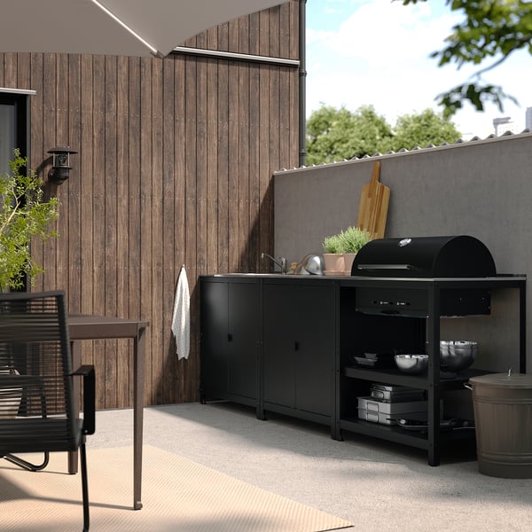 GRILLSKÄR Unit sink dapur/bbq arang, luar