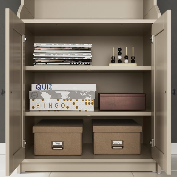 HAUGA Kabinet 2 pintu, kuning air, 70x116 cm