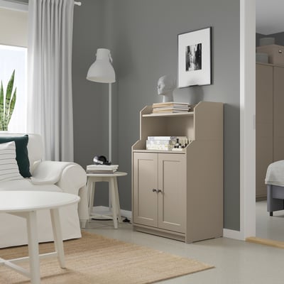 HAUGA Kabinet 2 pintu, kuning air, 70x116 cm