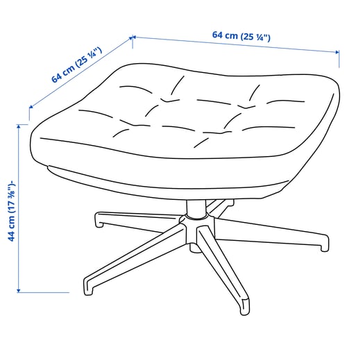 HAVBERG Kerusi rehat pusing dan bangku kaki