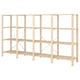 HEJNE 4 bhgn/rak, kayu lembut, 307x50x171 cm