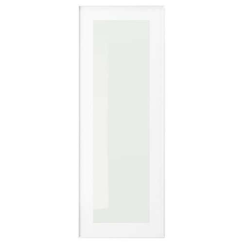HEJSTA Pintu kaca, putih/kaca jernih, 30x80 cm