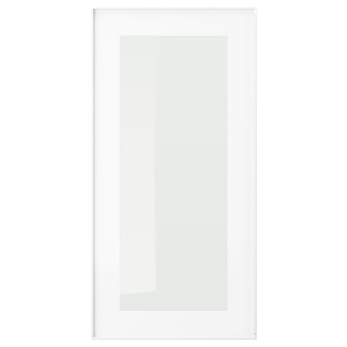 HEJSTA Pintu kaca, putih/kaca jernih, 30x60 cm