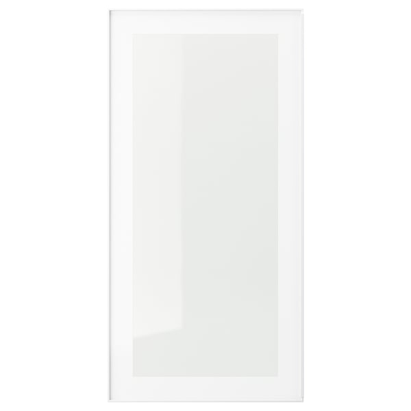 HEJSTA Pintu kaca, putih/kaca jernih, 40x80 cm