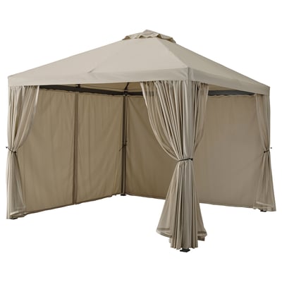 HIMMELSÖ Gazebo dengan langsir dan net