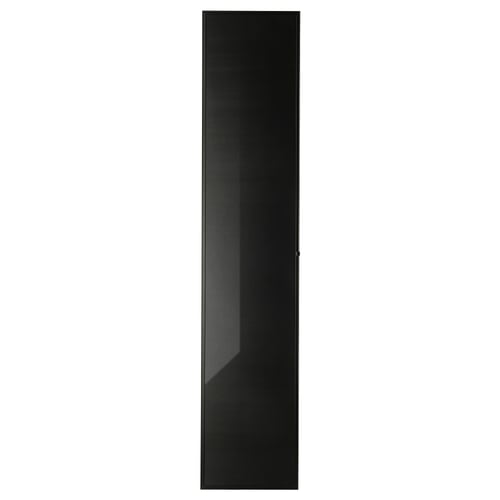 HÖGBO Pintu kaca, hitam, 40x192 cm