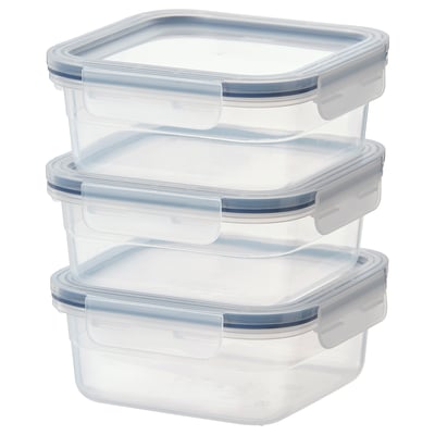 IKEA 365+ Bekas makanan, empat segi/plastik, 750 ml