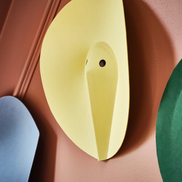 IKEA PS 2026 Hiasan dinding, set 3 unit, hijau biru muda/kuning