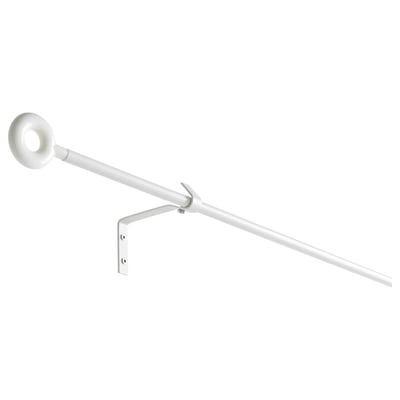 IRJA Set rod langsir, putih, 140 cm
