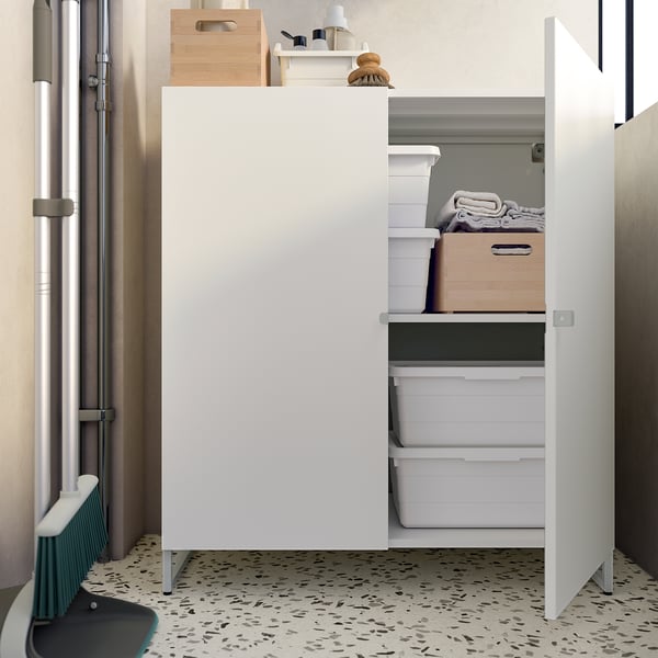 JOSTEIN Pintu/sisi/panel belakang, dalam/luar putih, 80x42x82 cm