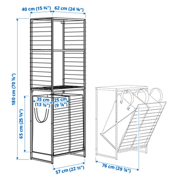 JOSTEIN Unit para-para dengan beg+grid