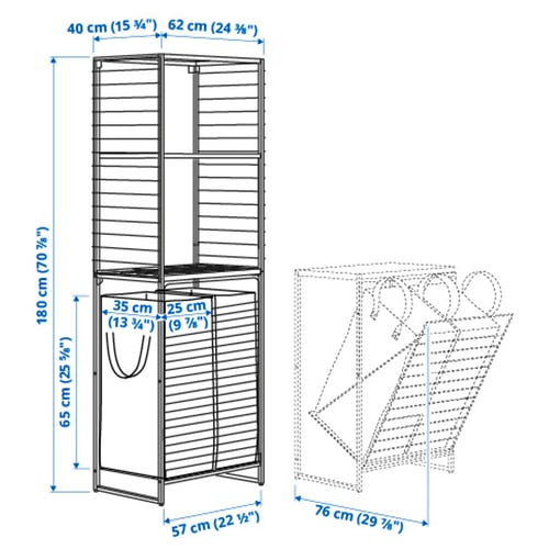 JOSTEIN Unit para-para dengan beg+grid