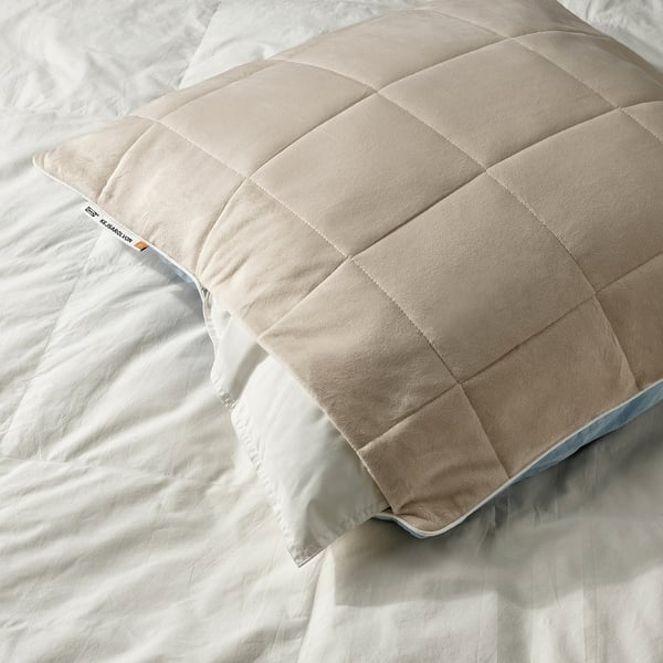 KEJSAROLVON Pelindung bantal, kuning air/biru, 50x80 cm