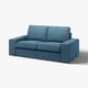 KIVIK Sofa 2 tempat duduk, Tallmyra biru