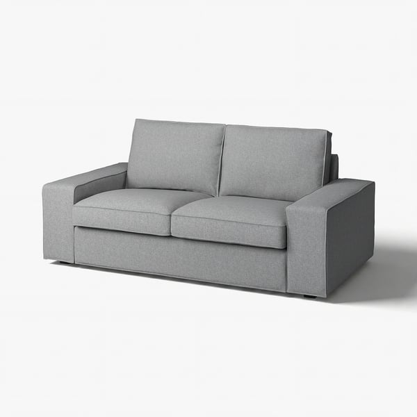 KIVIK Sofa 2 tempat duduk, Tibbleby kuning air/kelabu