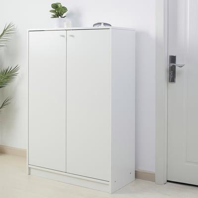 KLEPPSTAD Kabinet/tempat menyimpan kasut, putih, 80x35x117 cm