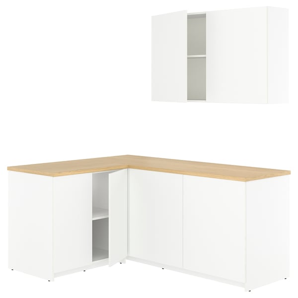 KNOXHULT Dapur sudut, putih, 182x143x220 cm