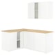 KNOXHULT Dapur sudut, putih, 182x143x220 cm