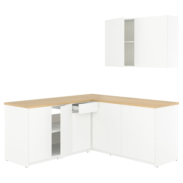 KNOXHULT Dapur sudut, putih, 182x183x220 cm