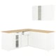 KNOXHULT Dapur sudut, putih, 182x183x220 cm