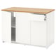 KNOXHULT Kabinet dasar berpintu dan laci, putih, 120 cm