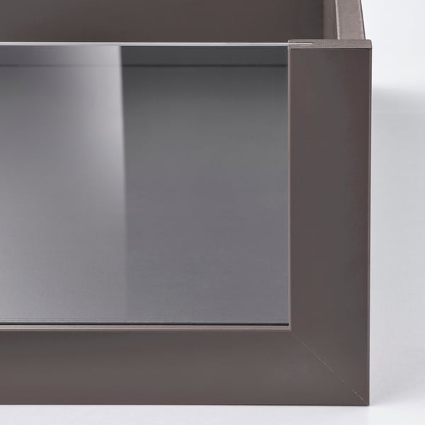 KOMPLEMENT Laci dengan depan kaca, kelabu gelap, 75x58 cm