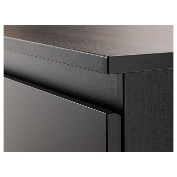 KULLEN Almari 5 laci, hitam coklat, 70x40x112 cm