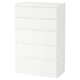 KULLEN Almari 5 laci, putih, 70x40x112 cm