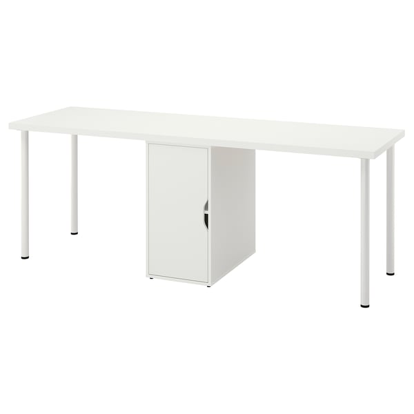 LAGKAPTEN / ALEX Meja, putih, 200x60 cm