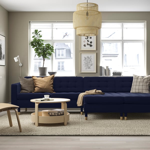 LANDSKRONA Sofa 4 tempat duduk + chaise longue