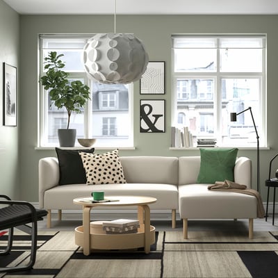 LILLEHEM Sofa 3 tempat duduk chaise longue