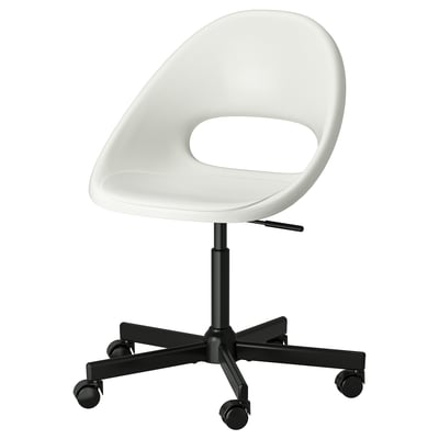 LOBERGET / MALSKÄR Kerusi pusing, putih/hitam