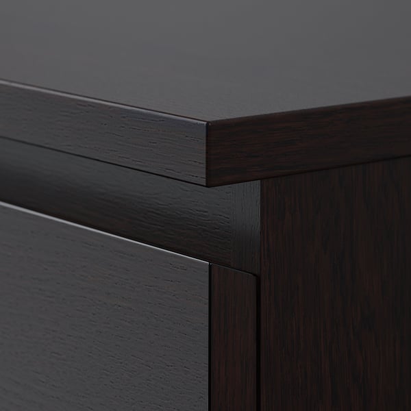 MALM Almari 2 laci, hitam coklat, 40x55 cm