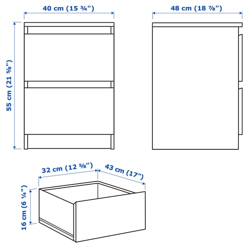 MALM Set 4 unit perabot bilik tidur