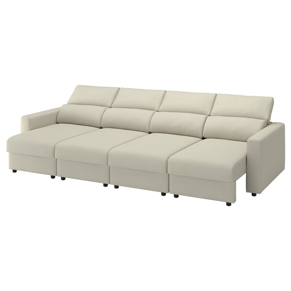MALMKÖPING Sofa 4 tempat duduk, Tibbleby kuning air muda