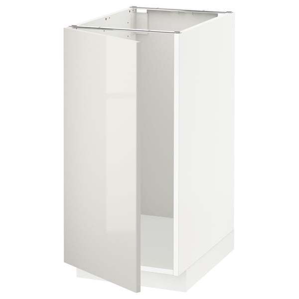 METOD Kabinet dasar sink/pengisih, putih/Ringhult kelabu muda, 40x60x80 cm